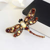 Crystal and European Vintage Dragonfly Brooch Pin Point Drill Dragonfly Brooch - Image 3