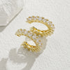 2Pcs Full Rhinestone Zircon Ear Cuff Ear Clip for Women No Pierced C Shape Earcuff Ear Wrap Earcuff Clips Jewelry Gifts - Image 2