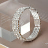 Classic Multilayer Shiny Crystal Rhinestone Cuff Bracelets Bangles Women Wristband Gold Silver Color Wedding Bracelet Jewelry - Image 2