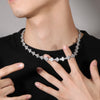 Uwin Tennis Chain Necklace with Full Iced Star/Cross CZ Stones Choker Hip Hop Jewelry for Gift - Image 2