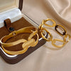 316L Stainless Steel Hollow Oval Chain Cuff Bracelet Bangle For Women Men Simple Gold Plated Stackable Jewelry - Image 2