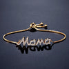 Mama Letter Bracelet For Women Sparkling Crystal Zircon Adjustable Chain Bangle Mother's Day Mom Birthday Jewelry Gift - Image 1