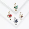 Rhinestone Butterfly Pins for Women Unisex Shiny Glass Musical Note Brooches Event Party Backpack Decoration Clothes Accessories - Image 3