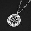 Viking Nordic 24 Rune Compass Pendant Necklace Stainless Steel Trinity Triquetra Hollow Witch Knot Symbol Amulet Jewelry Gift - Image 8