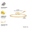 Gold Plated Link Bracelet for Women, Stainless Steel Stackable Chain Wristband, Adjustable Jewelry - Image 11