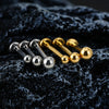18G/16G Titanium Ball Threadless Push Pin Labret Stud Earring Nose Tragus Cartilage Conch Helix Piercing - Image 3