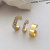 Zircon Double-layer Ear Cuff No Piercing Earring Punk Unique Metal Geometric Ear Clip for Women Jewelry - Image 16