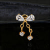 Titanium Bowknot Dangle Chain Flat Back Stud 18G 16G Threadless Push Pin Bow Cartilage Helix Ear Piercing - Image 4