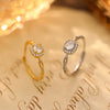 Silver Shiny Square Zircon Chain Adjustable Ring for Women Wedding Jewelry Accessories - Image 5