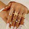 Tocona Imitation Pearl Open Ring Sets for Women Elegant Gold Color Ring Party Jewelry Accessories - Image 22