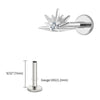 Titanium CZ Starburst Stud Earring 16G Sunrise Helix Stud Tragus Cartilage Labret Monroe Piercing Jewelry - Image 16