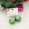 Christmas Snowflake Pattern Resin Bulb Drop Earrings Simple 3D Round Ball Dangle Earrings Holiday Jewelry Gifts For Women Men - Image 6