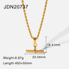 Gold Color Plating Figaro Cuban Chain T-bar Pendant Necklace Stainless Steel T-bar Pendant Necklace For Women - Image 9
