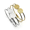 Saint Benedict Cspb Medal Bracelet for Women Men Stainless Steel Gold Silver Color Round Double Line Bangle Jewelry - Image 2