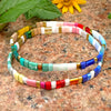 Colorful Tila Bead Bracelet with Contrasting Patterns - Image 33