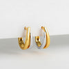 Punk Gold Plated Silver Color Mixing Metal Criss-cross Earrings for Women Geometric Small Ear Bone Aros Huggie Hoops Jewelry - Image 7