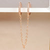 Women Stainless Steel Double Chain Hoop Earrings Crystal Tassel Earrings Party Wedding Jewelry Statement Gift - Image 10