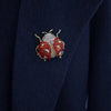 cartoon rhinestonne studded seven star ladybug brooch alloy enamel beetle men's women's clothing pin - Image 4