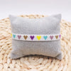 Adjustable Multicolor Heart Bead Bracelet with Woven Pattern - Image 69