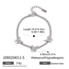 Simple Stainless Steel White Zircon Geometric Bracelet Butterfly Letter M Stackable Bracelet Women's Access - Image 11