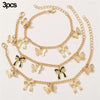 Retro Micro Inlaid Rhinestone Infinite Butterfly 8-Shaped Women's Bracelet Ankle Chain, Multiple Multi-Color Wholesa - Image 3