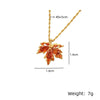 1 Pcs Cool Breeze Maple Snowflake Gold Plated Copper Pendant With Stainless Steel Chain Combination Necklace - Image 6