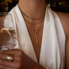 Stainless Steel Y-Shaped Necklace with a Slim Pendant Drop - Image 3