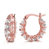 Full Pave Cubic Zirconia Spike Hoop Earrings in Many Colors - Image 13