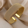 Vintage Stainless Steel Braided Mesh Open Bracelet Classic Cuff Jewelry for Women Men Daily Party Wear Jewelry Gifts - Image 3