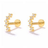 2pcs Silver Zirconia Labret Lip Ring Tragus Cartilage Piercing Stud Earrings for Women Men Earring Jewelry - Image 13