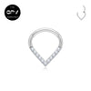 316L Medical Stainless Steel Drop Nose Ring Punk Earrings Men's And Women's Piercing Jewelry Love Heart Septum Ring - Image 4