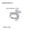Stainless Steel Open Ring Personality Charms Pvd Gold Plated Jewelry for Women - Image 7