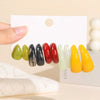 20pcs European American Minimalist Colorful Exaggerated Stylish Acrylic Resin C Shape Hoop Earrings Set - Image 10