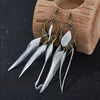 Bohemian Ethnic Statement Feather Tassel Earrings Dangling Drop Earrings For Women Jewelry Accessories Presents - Image 4