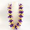 School Color Graduation Ribbon Lei Necklace with Kukui Nuts Flower Ribbon Lei Hawaiian Party Ribbon Lei - Image 6