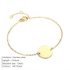 Charms 316 Stainless Steel Women's Adjustable Chain Charm Bracelet Hammered Glossy Minimalist Jewelry - Image 7
