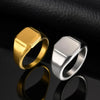 stainless steel all smooth Signet Rings for men Women Stylish wedding Jewelry Accessories gifts - Image 2