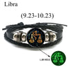 12 Zodiac Signs Leather Bracelet for Men Women Virgo Libra Scorpio Aries Taurus Braided Rope Bracelets Birthday Gift - Image 14