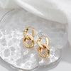 Minimalist Twisted Cuban Chain Hanging Drop Earrings for Women Punk Gold Color Detachable Round Circles Hoop Earring Ear Buckle - Image 5