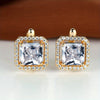 Square Stone Green Zircon Hoop Earrings Cute Female Crystal Birthstone Earrings Boho Gold Color Small Earrings For Women Jewelry - Image 12