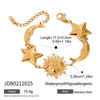 Sun Pendant Bracelet Gold Color Plated Stainless Steel Star Moon Stackable Bracelet Women's Accessories - Image 9