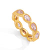 Stackable Water Drop Cubic Zirconia Ring in Gold-Tone Stainless Steel - Image 10