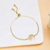 Geometric Gold Plated Zircon Bracelet for Women Versatile Adjustable Square Bracelet Christmas Party Wedding Jewelry Gift - Image 7