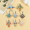 Classic Aircraft Model Fighter Jet Shaped Enamel Pins Funny B2 Bomber Design Golden Brooches - Image 5