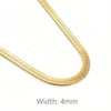 Stainless Steel Herringbone Necklace in 2 mm to 5 mm Widths and 40 cm to 50 cm Lengths - Image 14