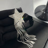 Light Crystal Meteor Long Tassel Brooch For Women Sweet Geometry Jewelry Party Gifts - Image 8