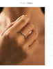 Bezel Setting Ring Silver Beads Stackable Finger Rings For Women Lab Diamond Jewelry - Image 15