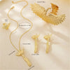 Retro Exaggerated Gold Color Phoenix Wings Bird Pendant Necklace Earrings Bracelet Set for Women Personality Jewelry Sets - Image 6