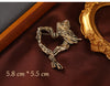 Pearl Accent Heart Brooch with Metal Floral Details - Image 14