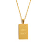 Individuality MessageTarot Necklace Stainless Steel Gold Plated Square Geometric Gold Necklace - Image 10
